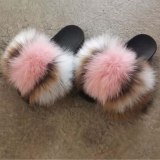 Winter Fox Fur Slippers Slides