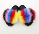 Women Girl Lovely Furry Fur Slippers Slides