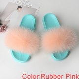 Fox Slippers Fur Shoes Women Furry Slides