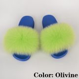 Fur Slides For Women Summer Fuzzy Slippers