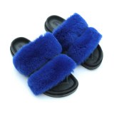 Fashion Fur Slippers For Women Fluffy Rabbit Fur Slides