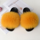 Children Sweet Fur Slippers Fluffy Furry Slides