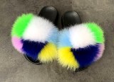 Women Soft Real Fur Slippers Slides