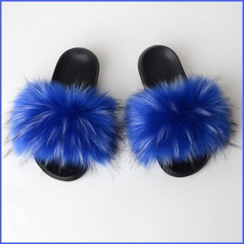 Faux Fur Slides Women Summer Slippers