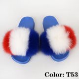 Fur Slides For Women Summer Fuzzy Slippers