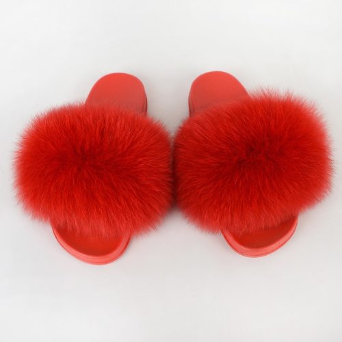 Women Fur Slippers Slides