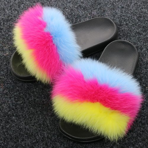 Winter Women Fur Slippers Slides