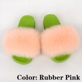 Real Fur Slippers House Big Fluffy Slides