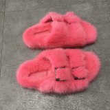Mink Fur Slippers Thick Soled Women's Slides