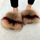 Women Girl Lovely Furry Fur Slippers Slides