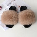 Children Sweet Fur Slippers Fluffy Furry Slides