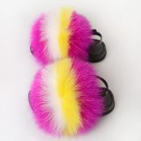 Kids Sandals Slippers Fluffy Real Fur Slides