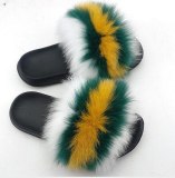 Fashion Fur Slippers Fox Fur Slides