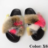 Furry Slippers Women Indoor Faux Fur Slides