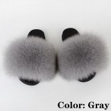 Big Fur Slides Women Furry Slippers