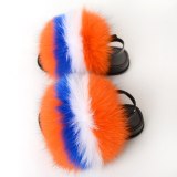 Children Fur Sandals Plush Slippers Non-slip Fur Slides
