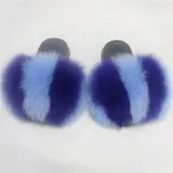Winter Fox Fur Slippers Slides