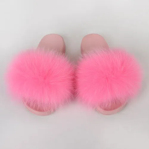 Women Shoes Home Fur Slippers Furry Slides