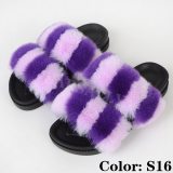 Faux Fur Slippers Women Furry Slides