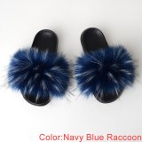 Faux Fur Slides Women Summer Slippers