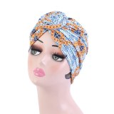 Fashion National Style Printted Hats Women Flower Turban Bonnet for Sleeping