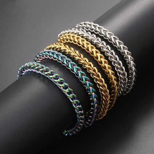 New Style Snap Steel Chain Bracelet Couple Bracelets QK-303041