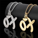 Bling Letters Pendant Necklace Celebrity Style Mens Necklace QK-107384