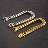 Stainless Steel Mens Hip Hop Cuban Boys Bracelets QK-301627