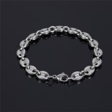 Hip Hop Fashion Men Bracelet Gold Stainless Steel Bracelets QK-300516