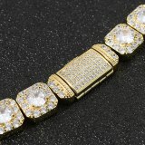 Hip Hop Claw Stone Bling Iced Out Square Tennis Link Chain Bracelets BESSL020819