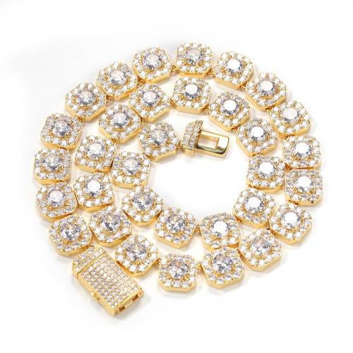 Hip Hop Iced Out Bling Candy Shape Chain Necklaces QK-200213