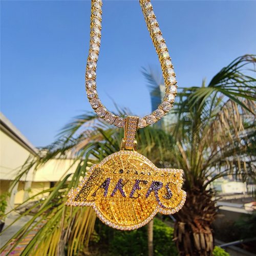 Hip Hop Letter Jewelry With Iced Out Tennis Chain Necklace Pendant QK-1059610