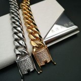 Men Hip hop Iced Out Bracelet Stainless Steel Bracelets QK-302334