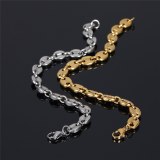 Hip Hop Fashion Men Bracelet Gold Stainless Steel Bracelets QK-300516