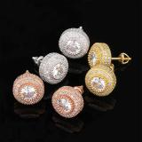 Hip Hop Iced Out Bling Stud Earrings Jewelry For Men Women Gifts QK-600112