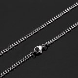 3mm Stainless Steel Men Gold Black Steel Rose Link Chain Necklaces QK-8009110