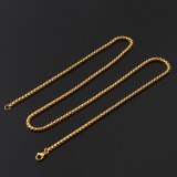 Stainless Steel /Gold /Black Color Chain Necklaces QK-800314