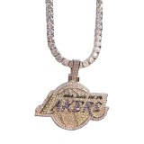 Hip Hop Letter Jewelry With Iced Out Tennis Chain Necklace Pendant QK-1059610