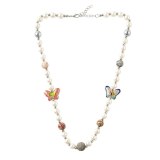 Handmade Punk Hip Hop Butterfly Planet Pearl Beads Necklaces LLD-48697
