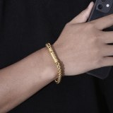 New Style Snap Steel Chain Bracelet Couple Bracelets QK-303041