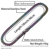 Stainless Steel Round Cuban Link Chain Chokers Necklaces QK-203849