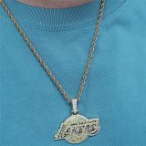 Hip Hop Letter Jewelry With Iced Out Tennis Chain Necklace Pendant QK-1059610