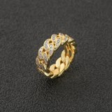 Hip Hop Pave Wedding Party Women Baguette Finger Rings QK-500819