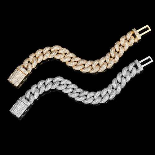 15mm Width Cuban Link Chain Bracelet Bracelets QK-303849