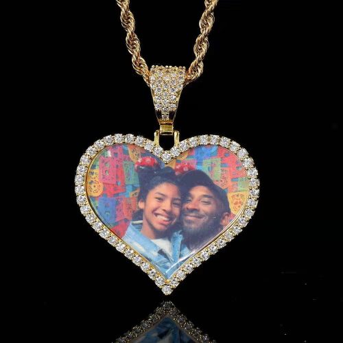 Custom Made Photo Heart Lockets Necklace & Pendant QK-100516
