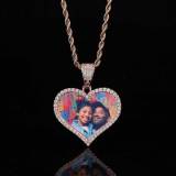 Custom Made Photo Heart Lockets Necklace & Pendant QK-100516