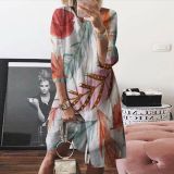 Print Floral Dress Midi Bandage Sundress Beach Dresses SC816273