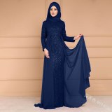 Women Fake Two Pieces Muslim Dress Dresses SC1409110