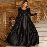 Women Deep V Big Swing Sexy Long Party Dress Dresses SC8039410