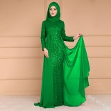 Women Fake Two Pieces Muslim Dress Dresses SC1409110